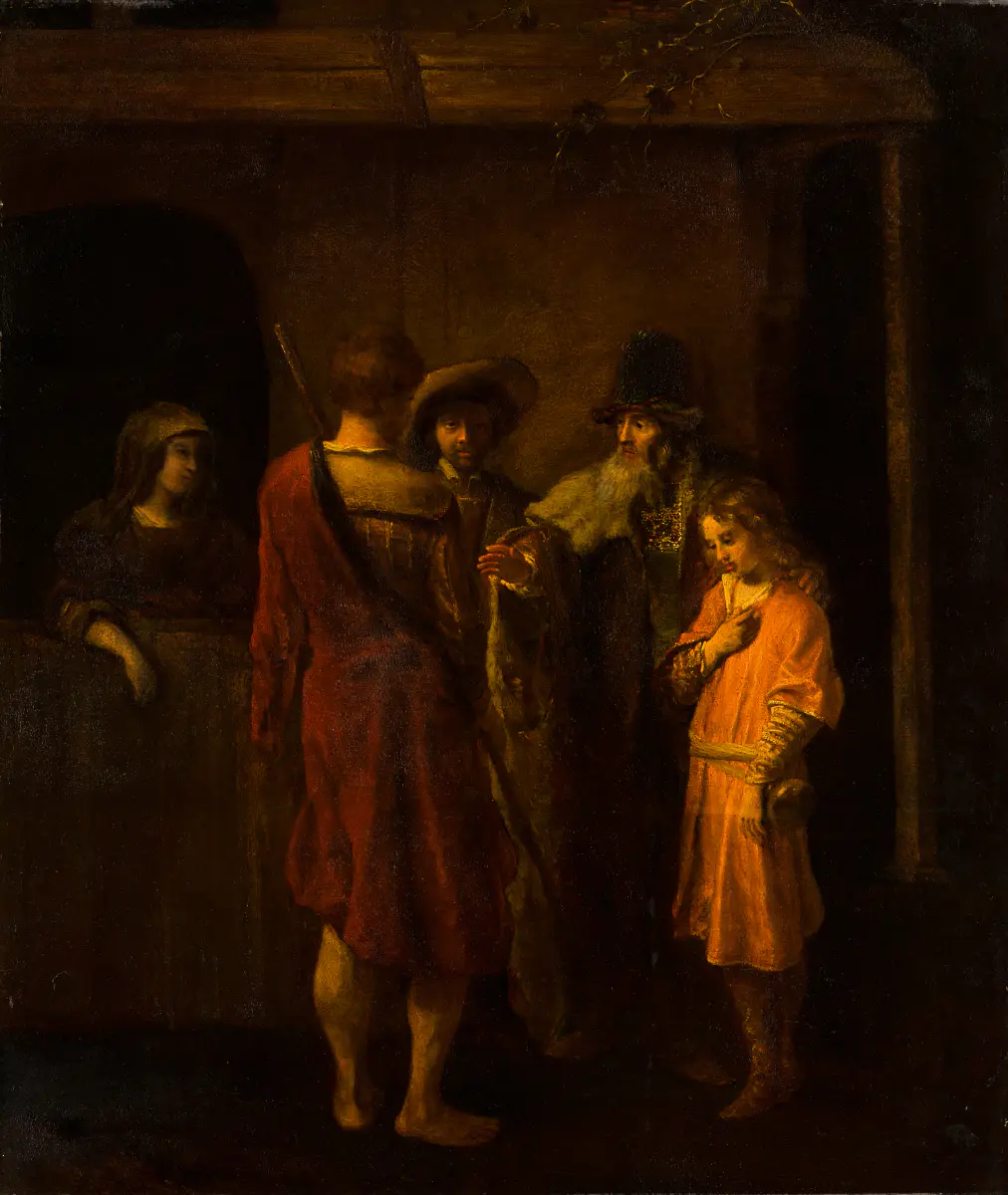 Le départ de Benjamin - Abraham van Dijck
