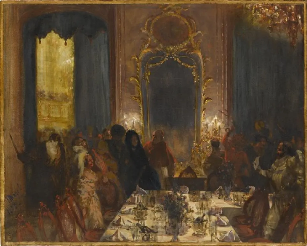 Souper masqué - Adolph Menzel
