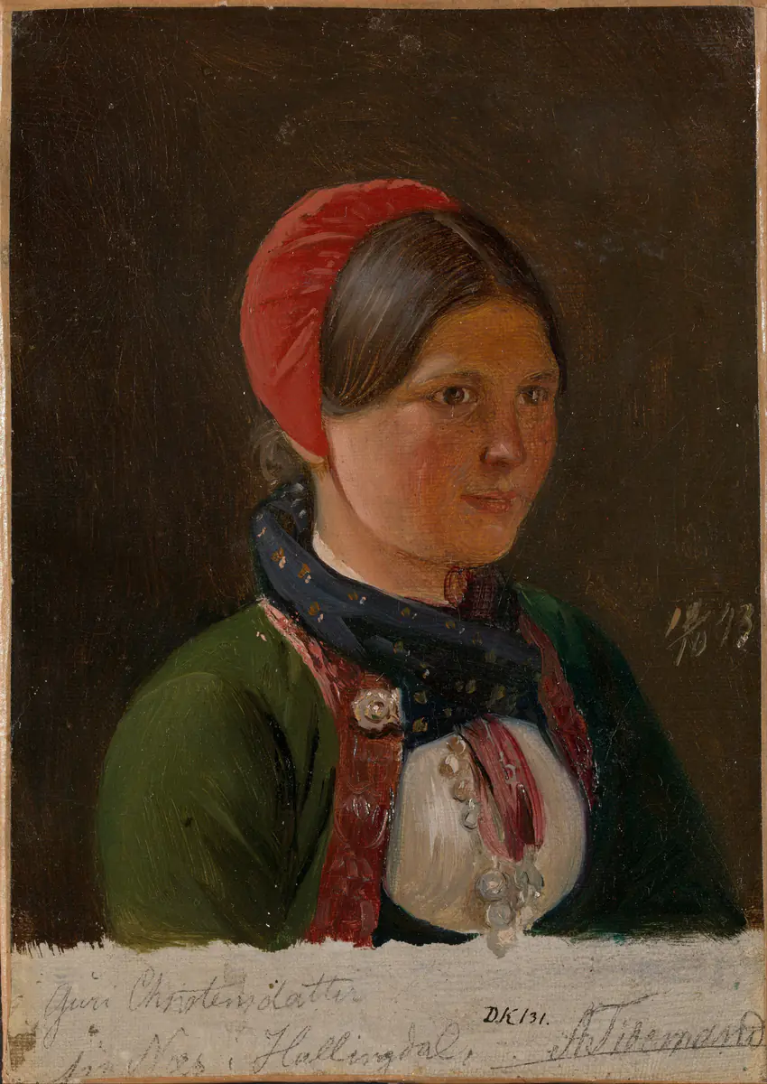 Fille de Hallingdal - Adolph Tidemand