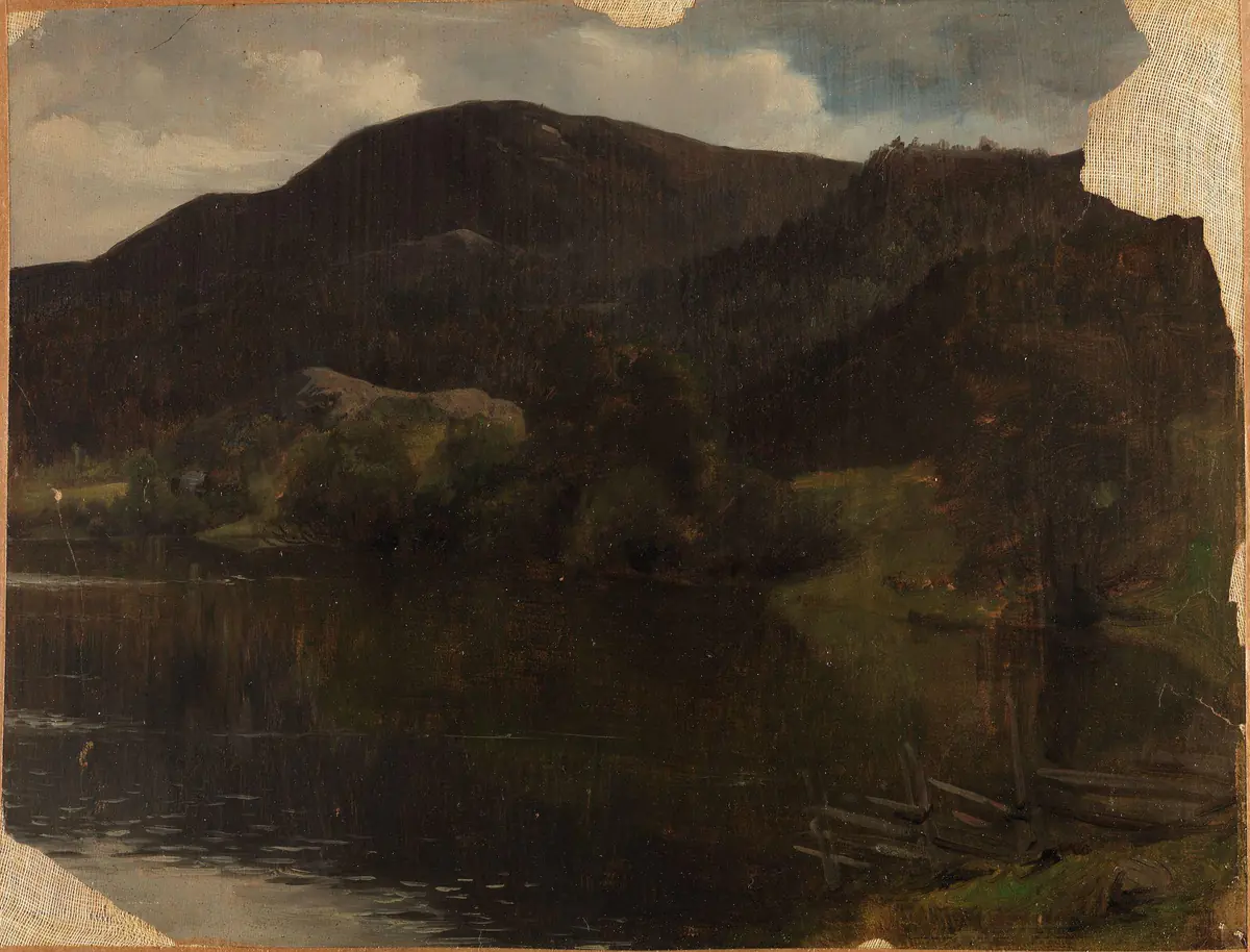 Un lac - Adolph Tidemand