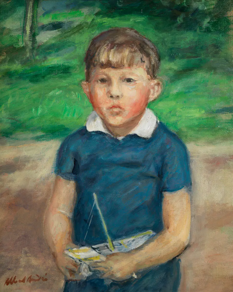 Jeune garçon avec un bateau miniature - Albert André