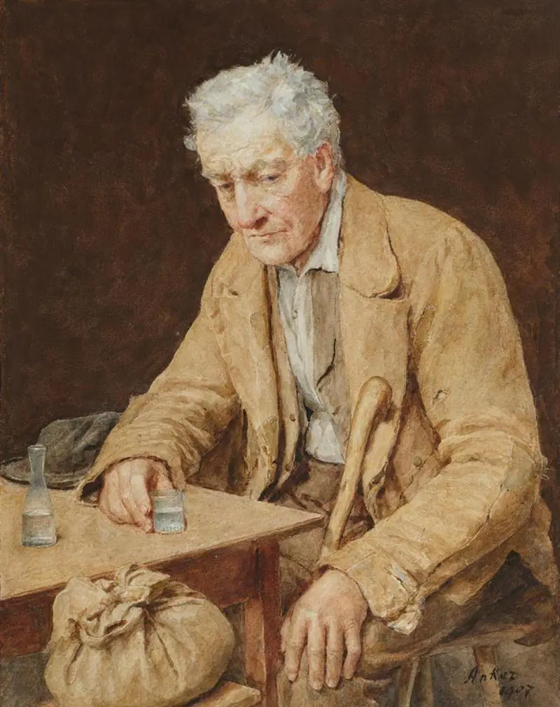 Le buveur d'absinthe - Albert Anker