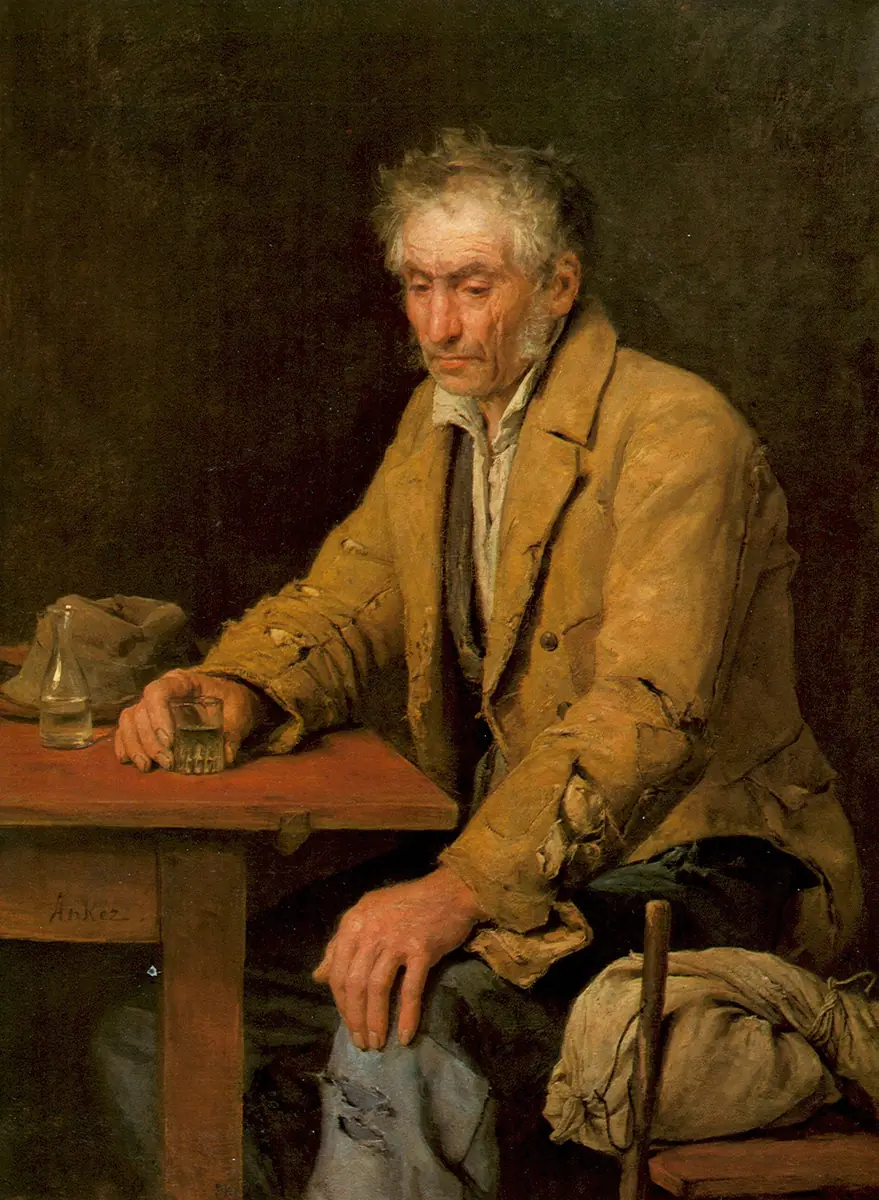 Le buveur - Albert Anker