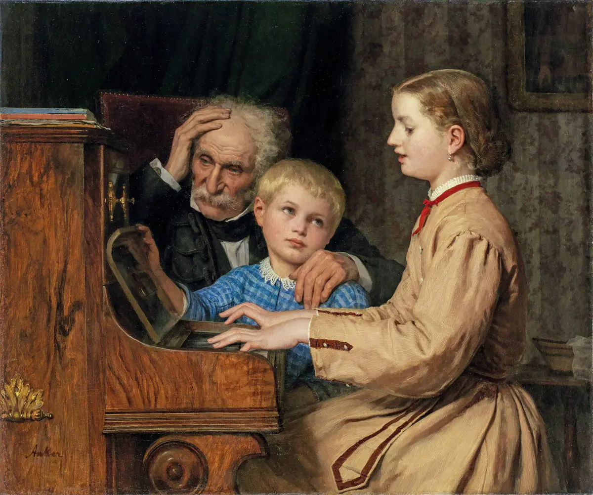 Le chant de la patrie - Albert Anker
