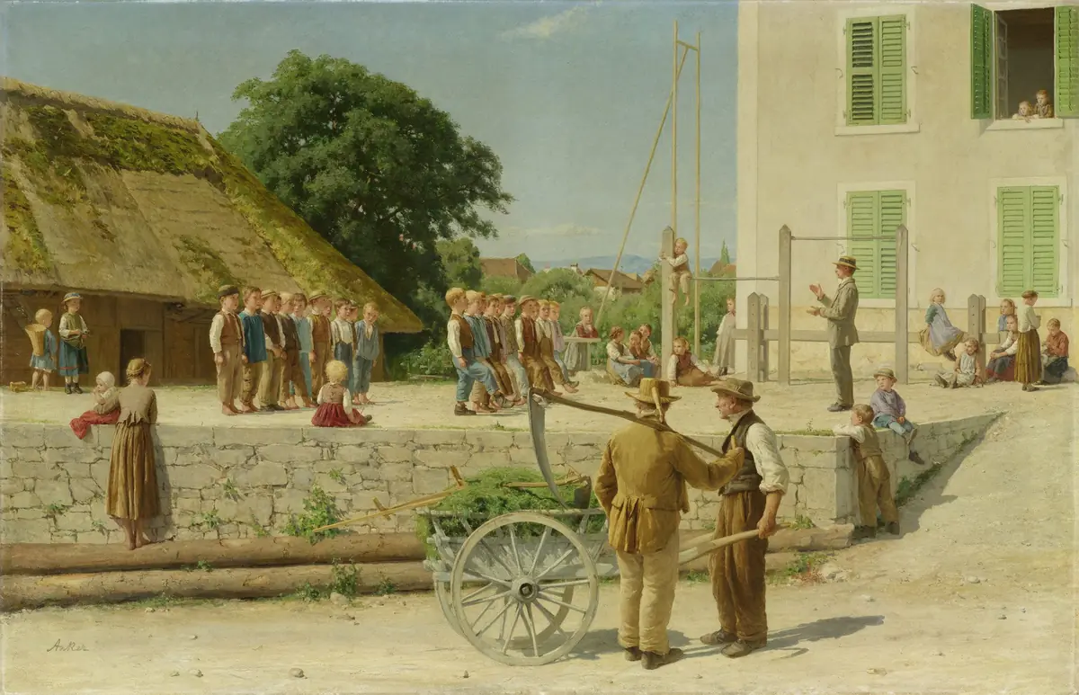 Cours de gym à Ins - Albert Anker