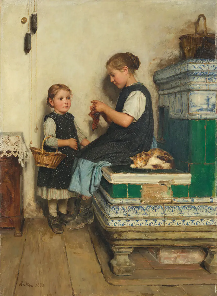 Les deux sœurs - Albert Anker