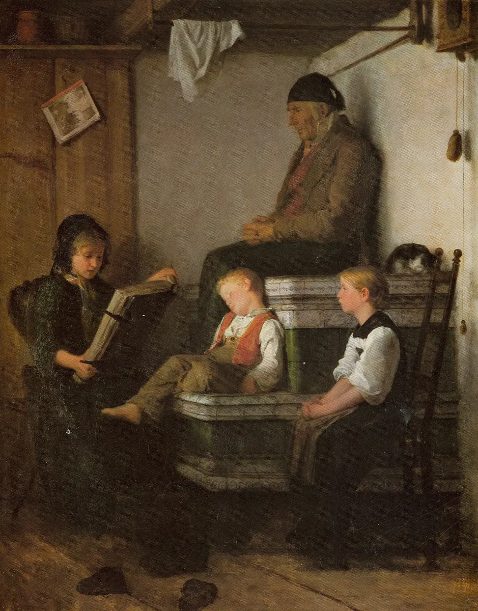 Le dimanche après-midi - Albert Anker