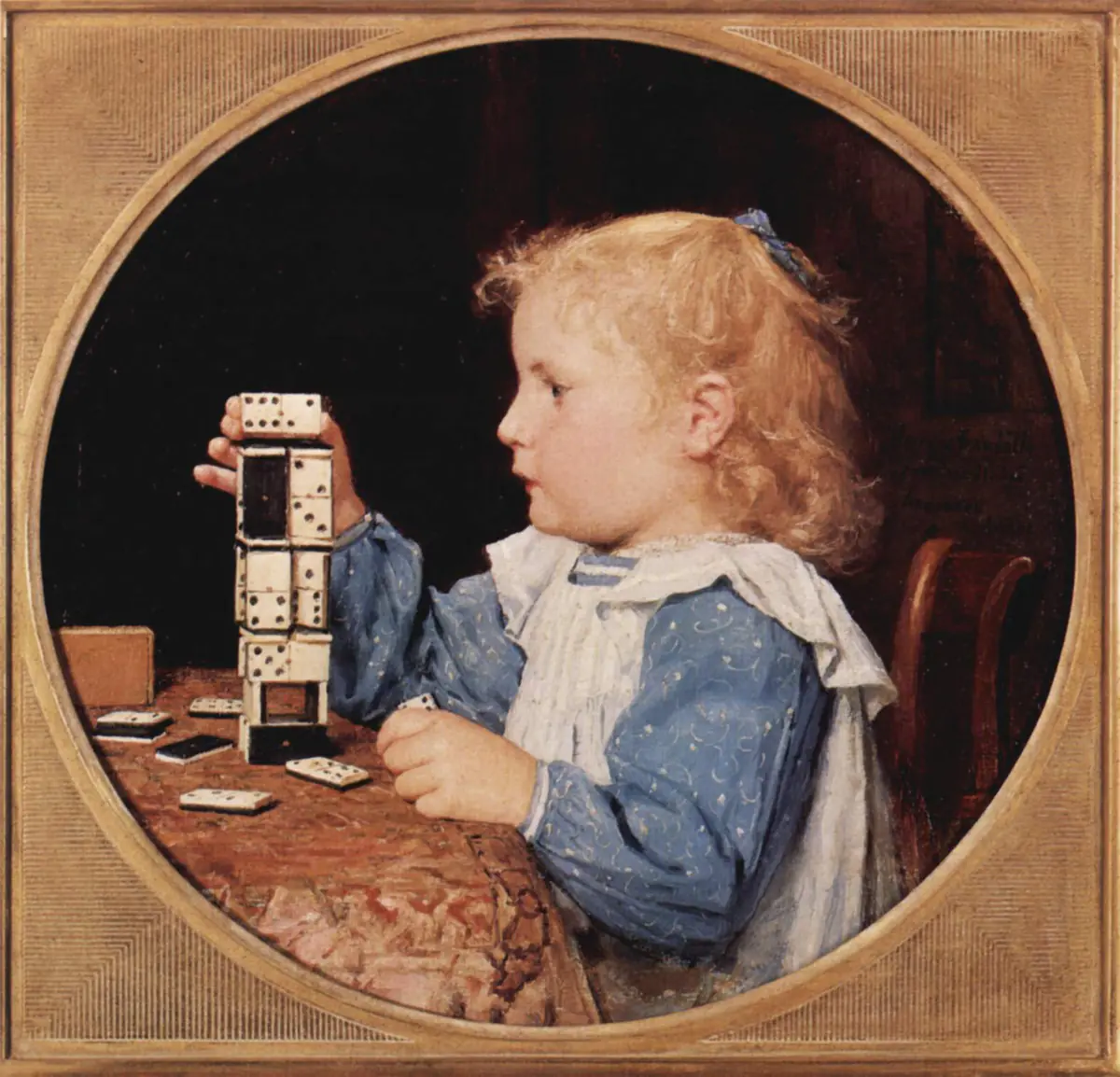 La fille aux dominos - Albert Anker