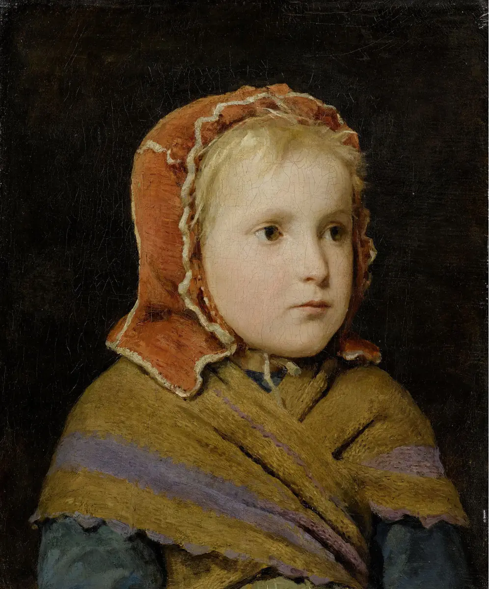 Fille avec capuche rouge - Albert Anker