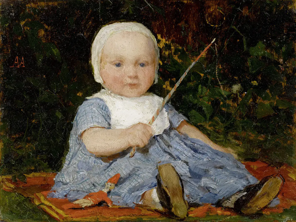 Fille avec otage - Albert Anker