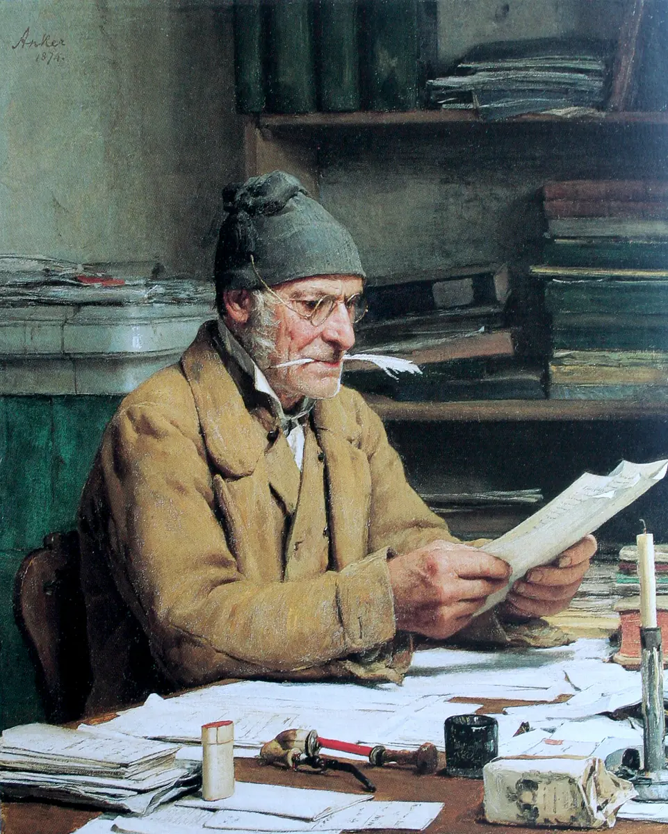 Le greffier du village - Albert Anker