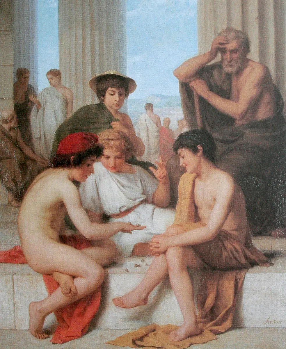 Les joueurs de poing - Albert Anker