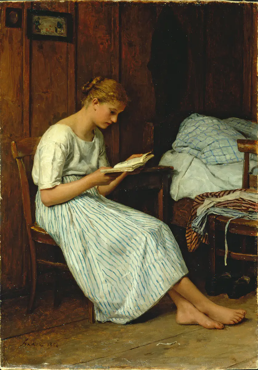 Un lecteur du Gotthelf - Albert Anker
