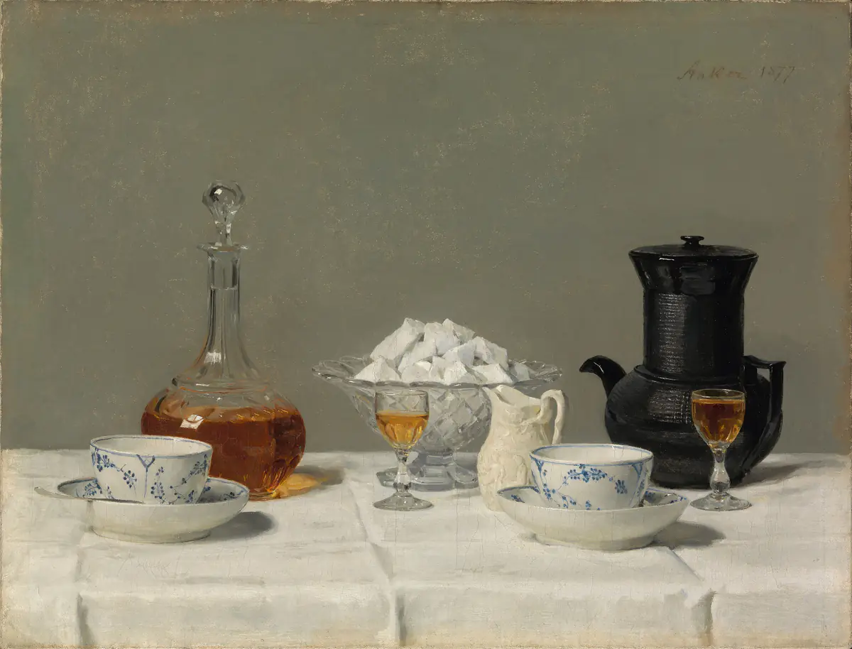 Nature morte au café - Albert Anker