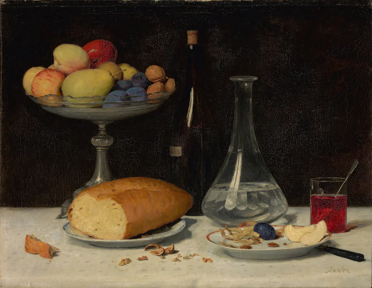 Nature morte : Modération - Albert Anker