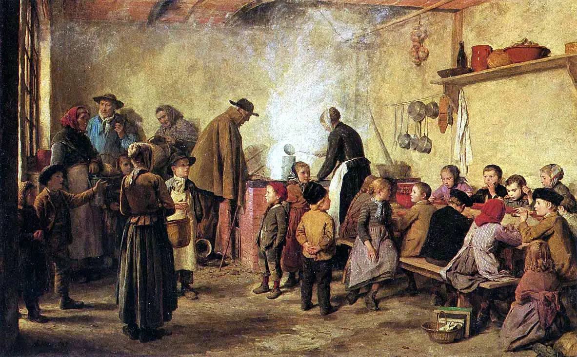 La pauvre soupe - Albert Anker