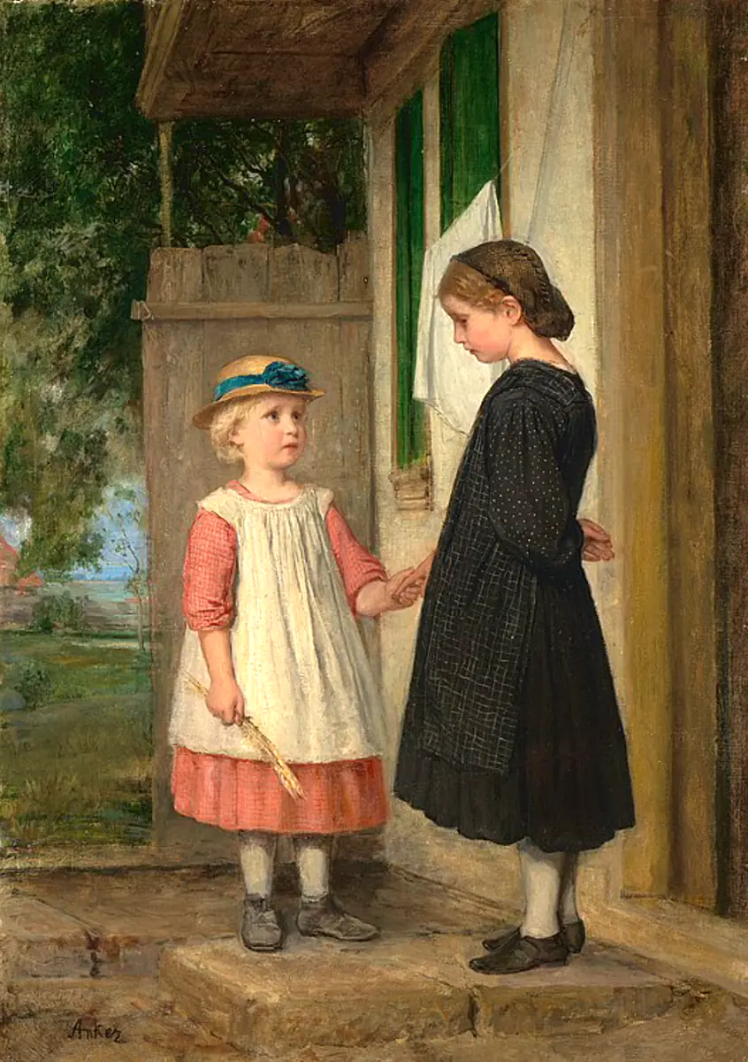 Le petit ami - Albert Anker