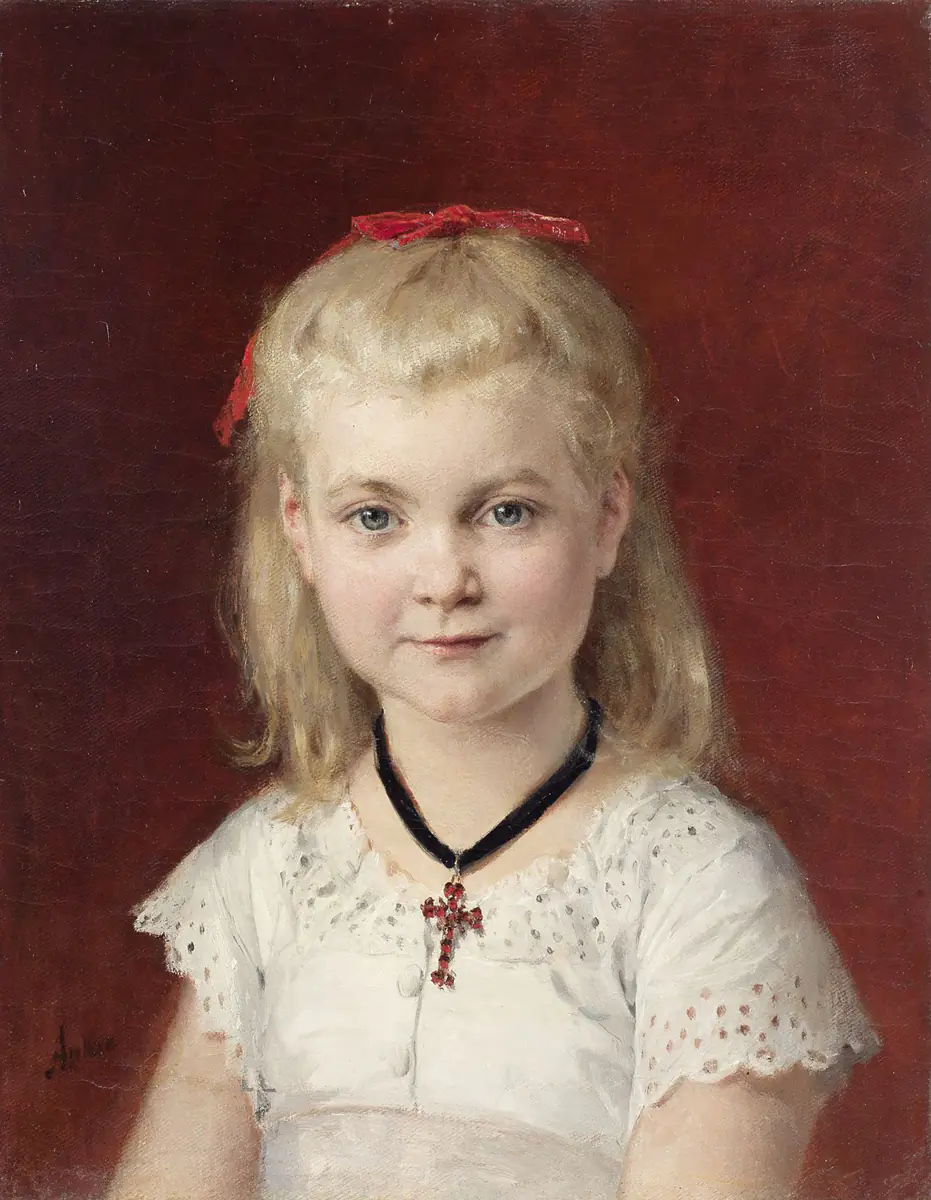 Portrait d'Émilie Weiss - Albert Anker