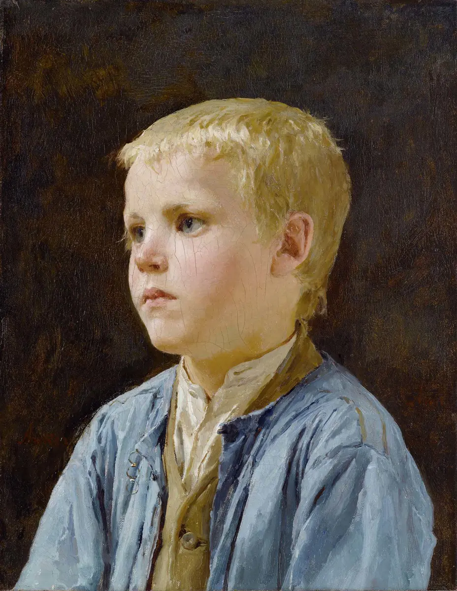 Portrait d'un garçon - Albert Anker