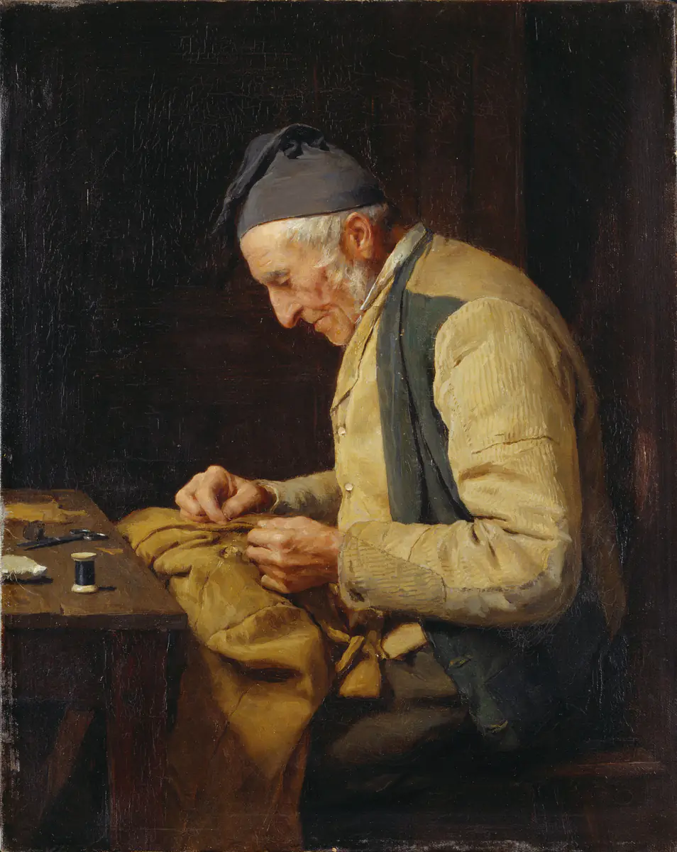 Le tailleur du village - Albert Anker