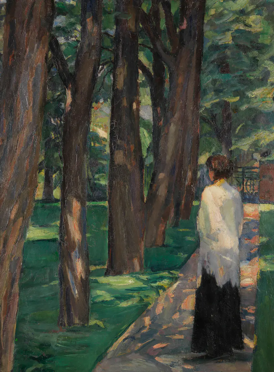 Dame dans le parc. - Albert Weisgerber