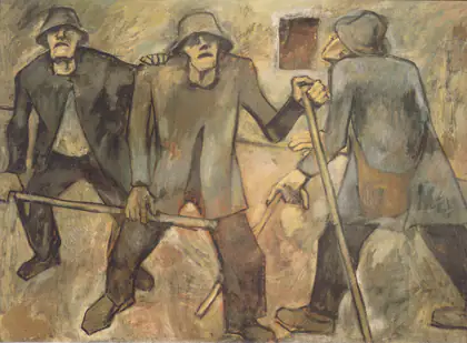 Les aveugles - Albin Egger-Lienz