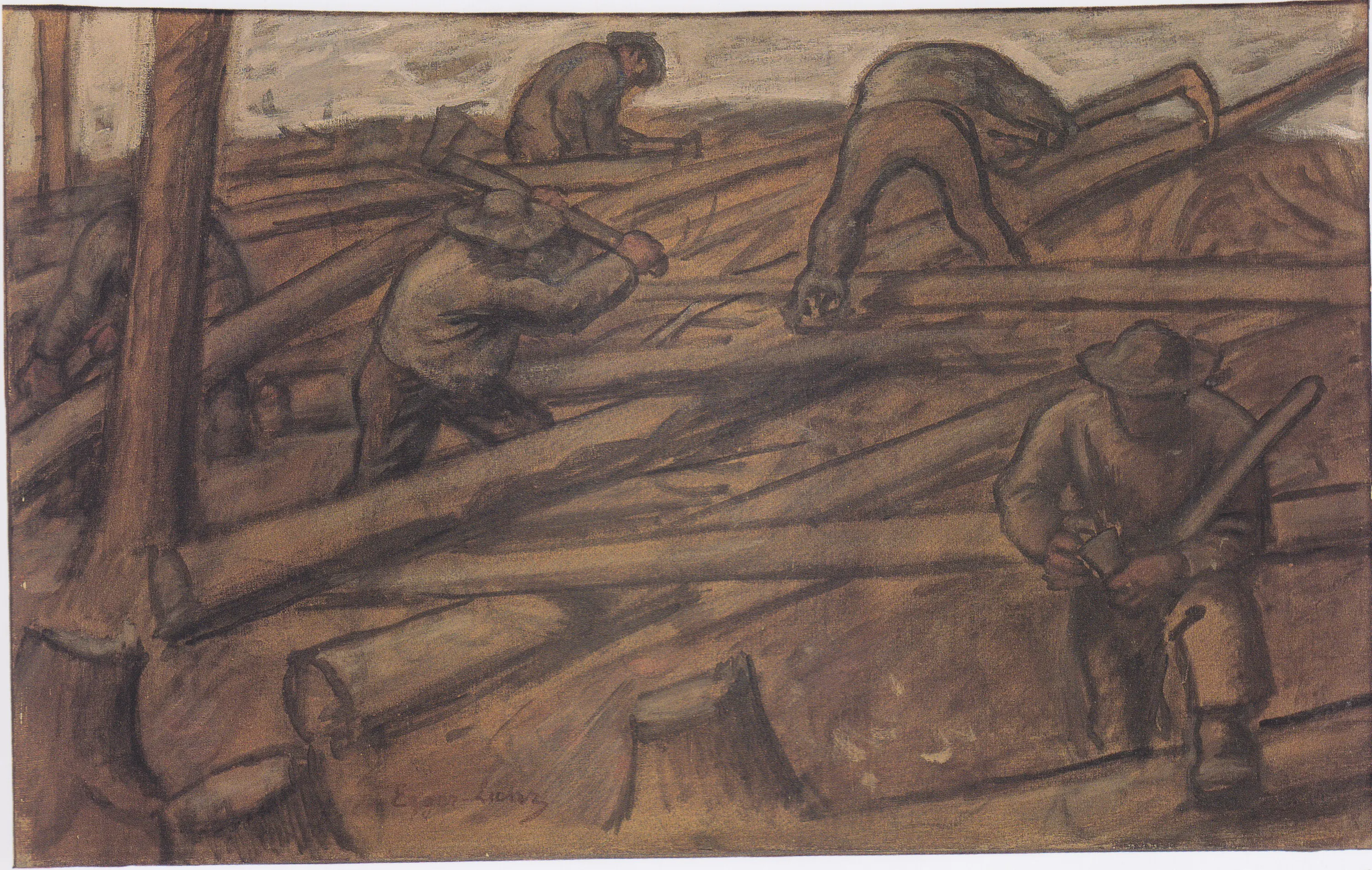 Les bûcherons - Albin Egger-Lienz