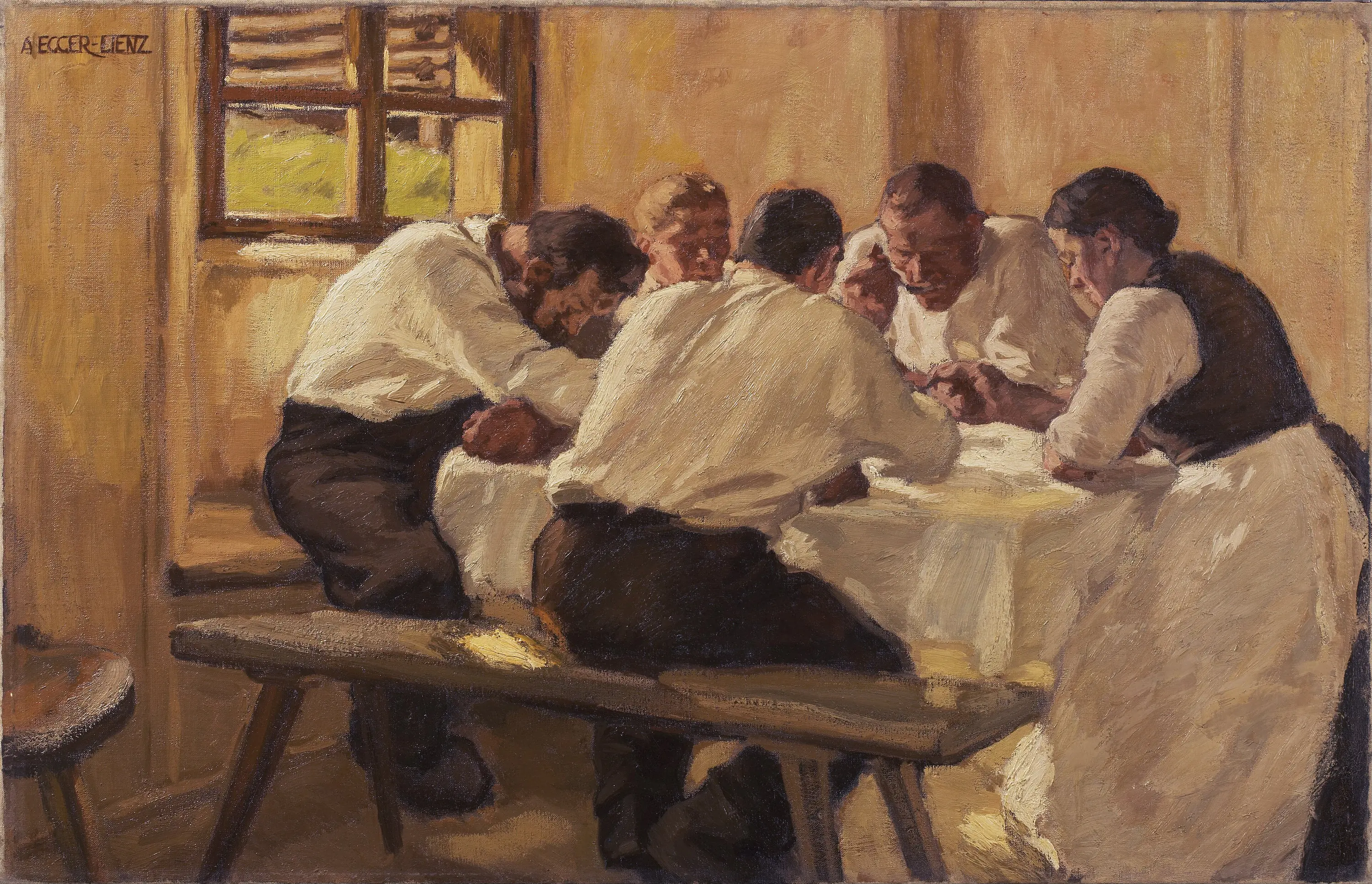 Déjeuner (La Soupe, Version II) - Albin Egger-Lienz