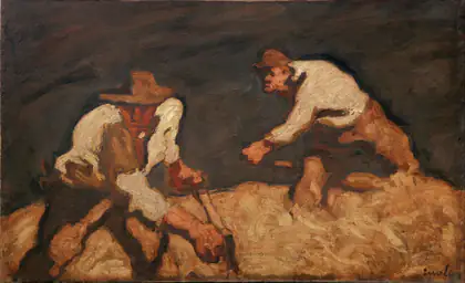 Faucheurs dans une tempête de rassemblement - Albin Egger-Lienz