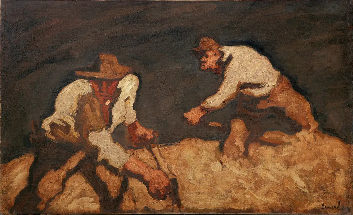 Faucheurs dans une tempête de rassemblement - Albin Egger-Lienz