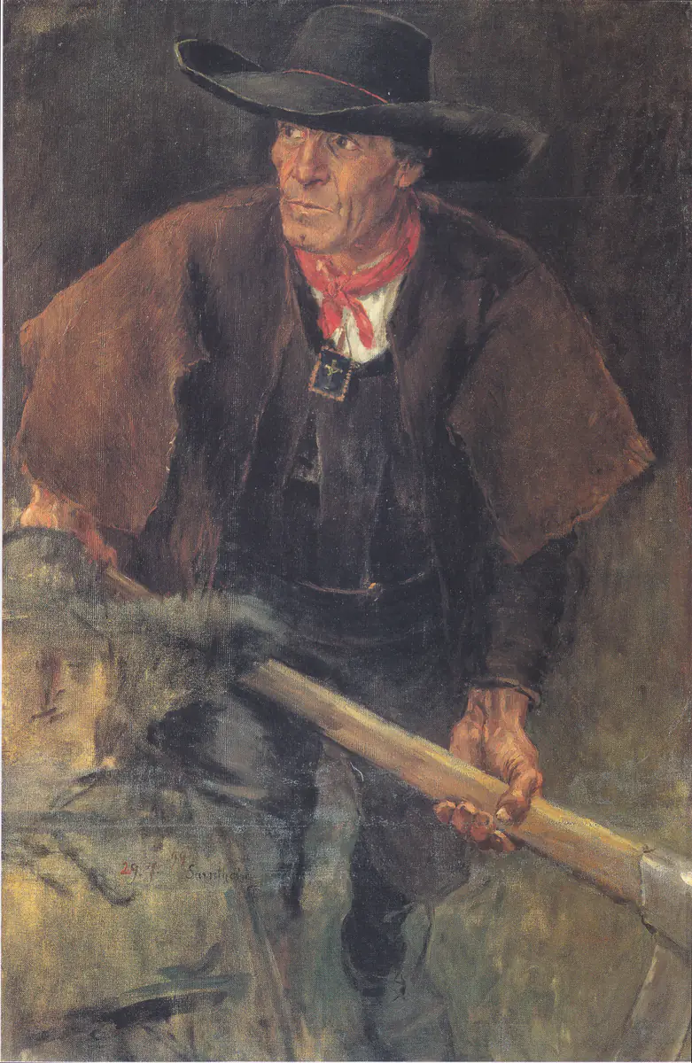 L'homme derrière le porteur de croix (La Croix) - Albin Egger-Lienz