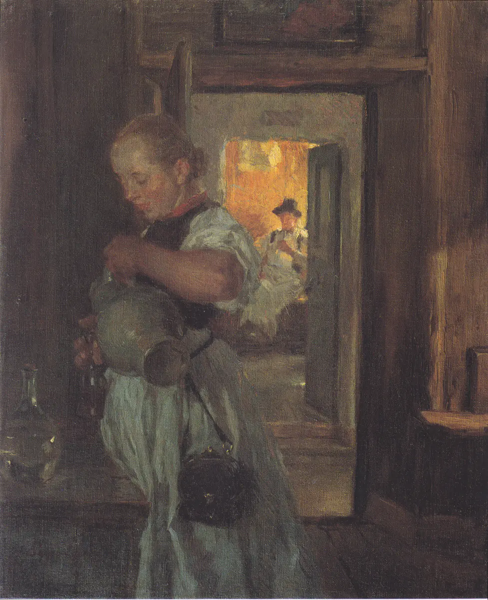 La serveuse tyrolienne - Albin Egger-Lienz