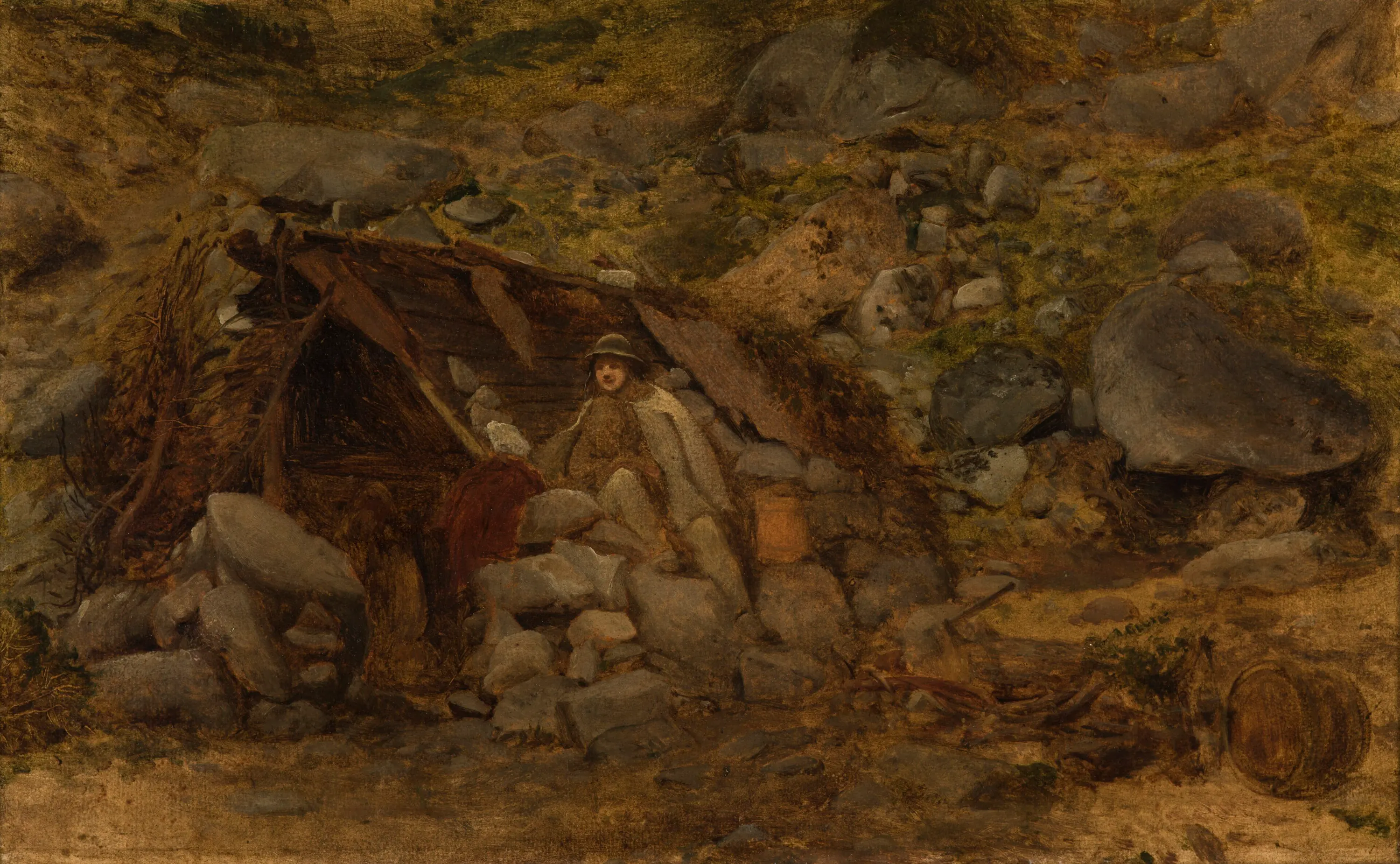 Highlander devant une cabane - Aleksander Kotsis