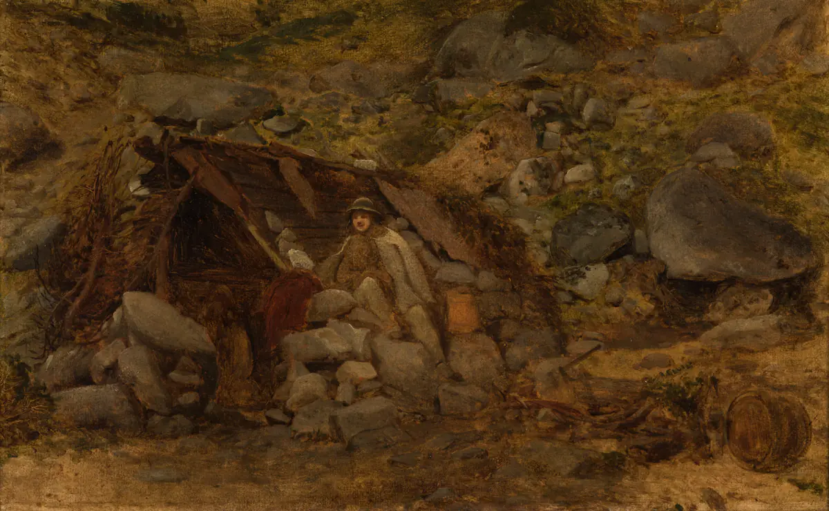 Highlander devant une cabane - Aleksander Kotsis