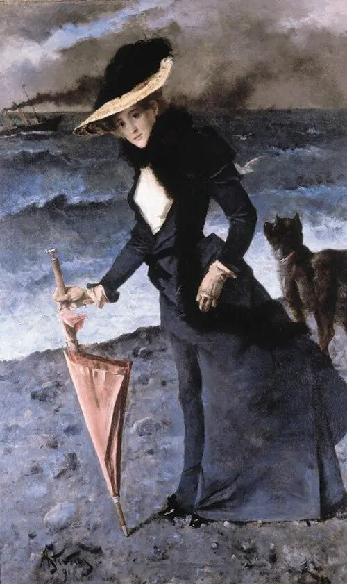 Le Coup de vent - Alfred Stevens