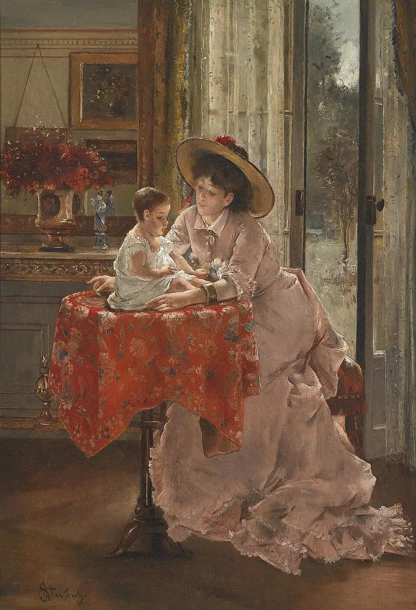 La Mère heureuse - Alfred Stevens