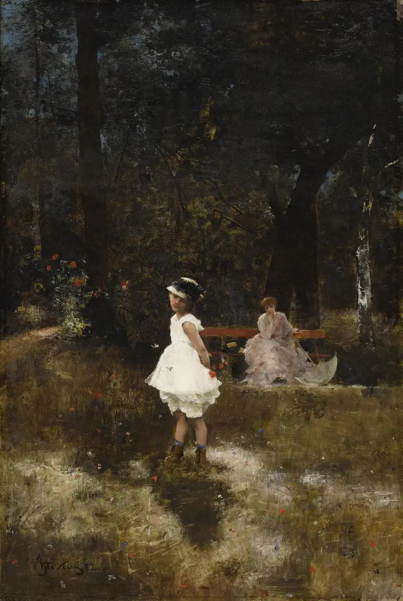 Les Papillons - Alfred Stevens