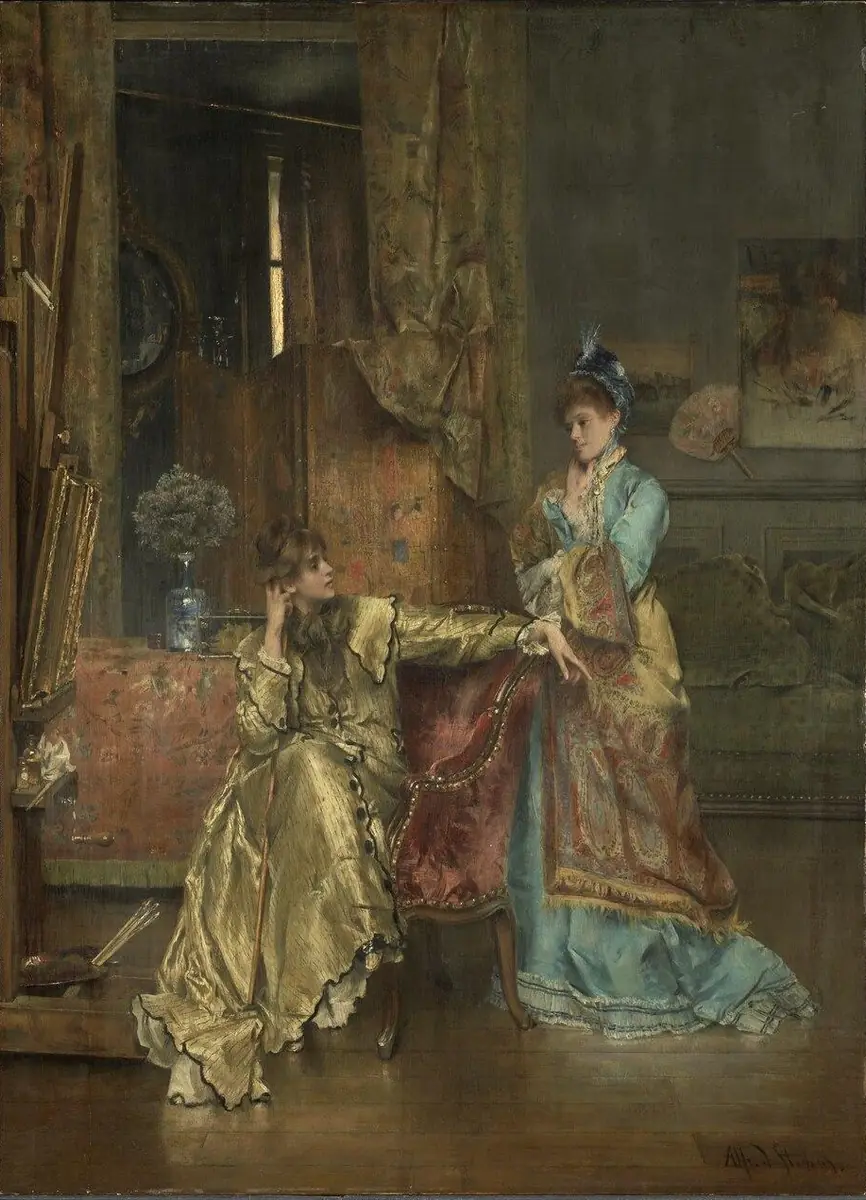 La Visite — Clark - Alfred Stevens