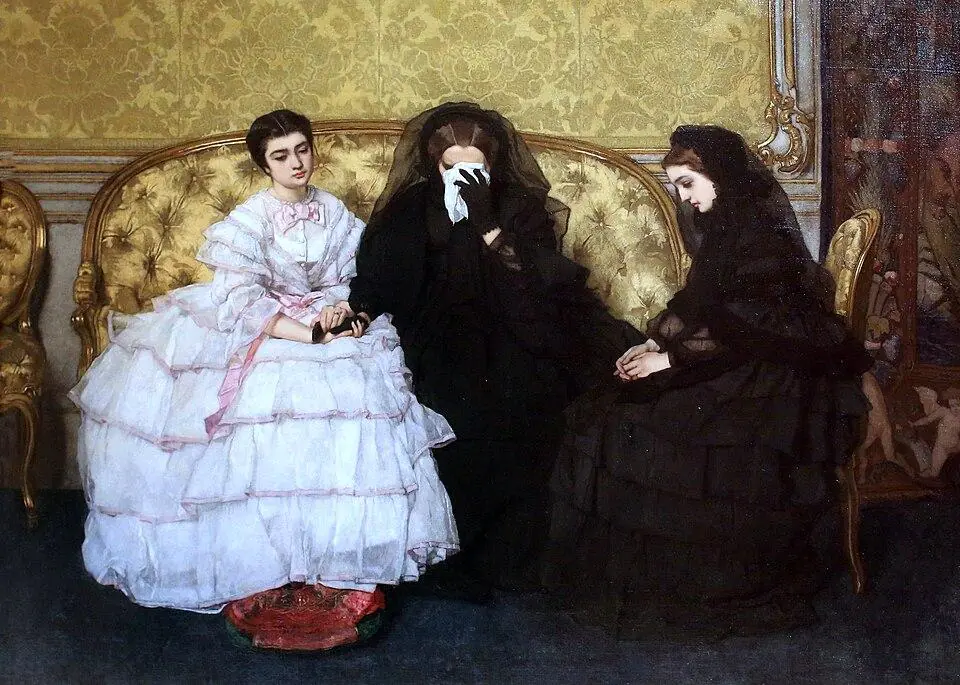 La Visite de condoléances - Alfred Stevens