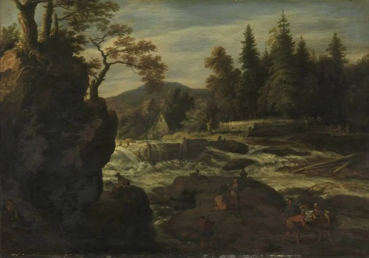 Paysage avec cascade - Allaert van Everdingen