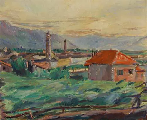 La maison rouge - Anton Faistauer