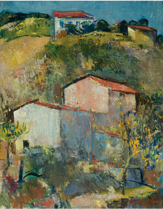 Maisons Sur Pente - Anton Faistauer