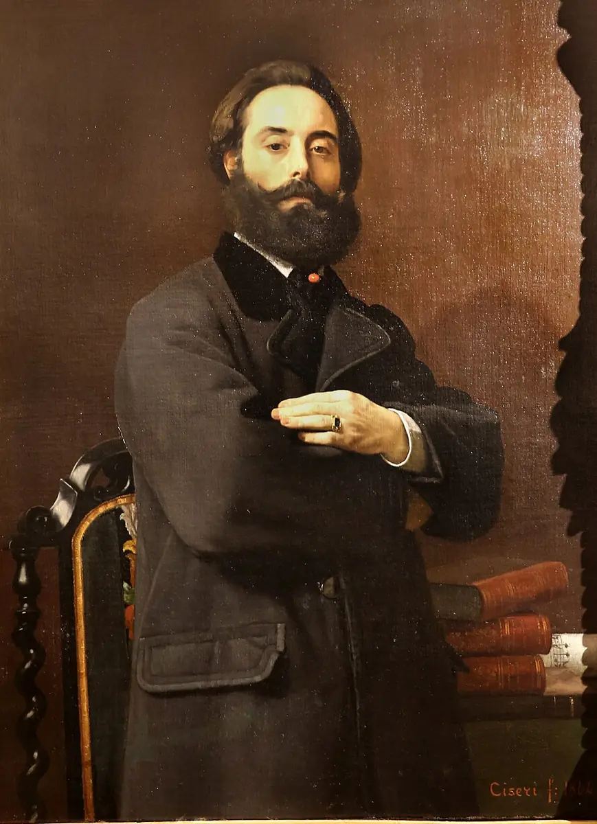 Portrait de Raffaello Foresi, debout - Antonio Ciseri