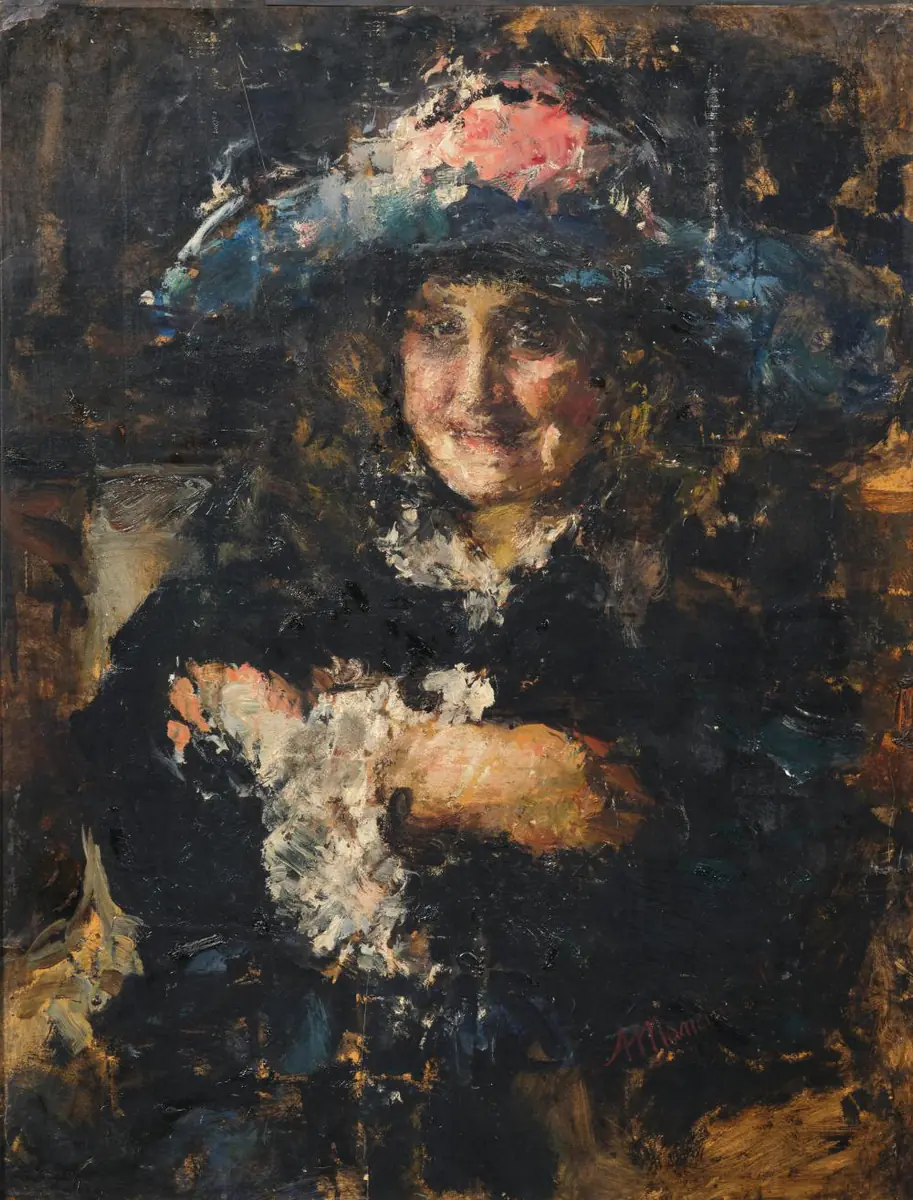 Le Chapeau bleu - Antonio Mancini