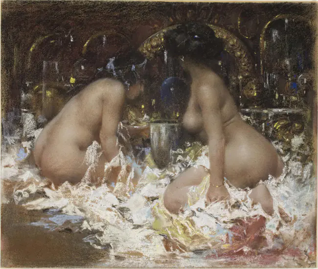 Dans le boudoir - Antonio Mancini