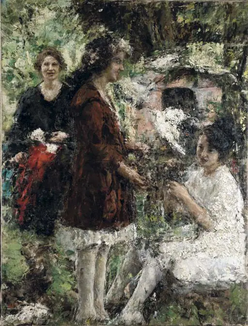 Dans le jardin - Antonio Mancini