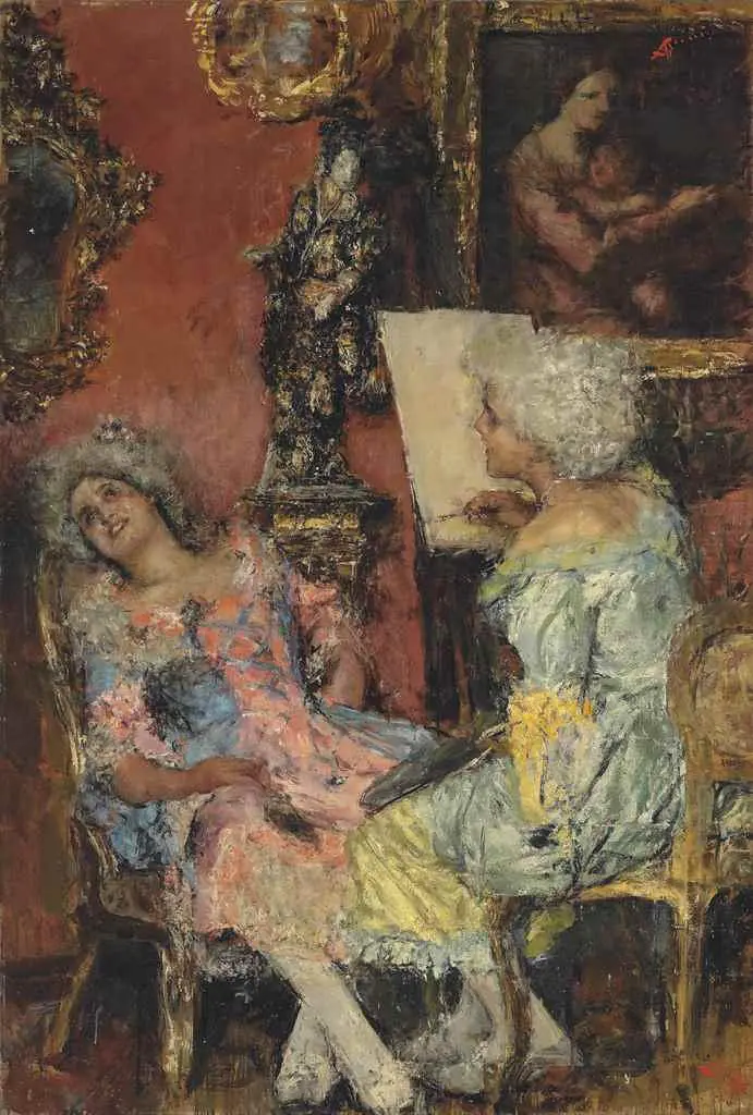 La Peintre - Antonio Mancini