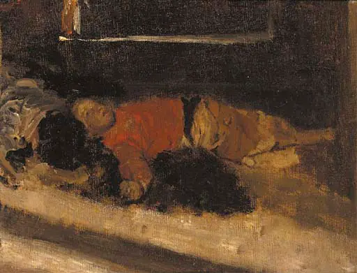Le Petit Garçon endormi - Antonio Mancini