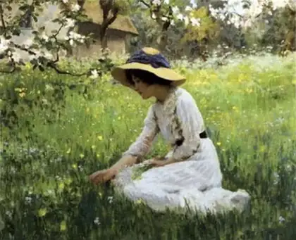 Fleurs printanières - Arthur Hacker