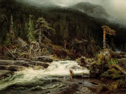 Cascade à Telemark - August Cappelen
